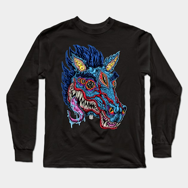 Monster Stallion Long Sleeve T-Shirt by Robisrael